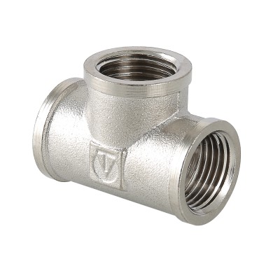 Тройник VALTEC 1 1/2 внутренняя, никелированная латунь Тройник VALTEC 1 1/2 внутренняя, никелированная латунь