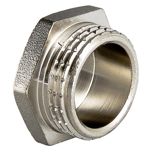 Пробка резьбовая VALTEC 1/2 наружная резьба, никелированная латунь Пробка резьбовая VALTEC 1/2 наружная резьба, никелированная латунь