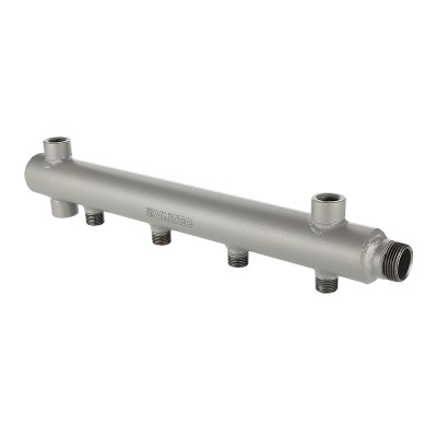 Этажный коллектор VALTEC из стали (труба ДУ-40), с межосевым расстоянием выходов 100мм, 1 х 8 выходов 1/2 НР Этажный коллектор VALTEC из стали (труба ДУ-40), с межосевым расстоянием выходов 100мм, 1 х 8 выходов 1/2 НР