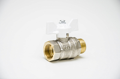 Кран шаровой LD 47.20.В-Н.Б (white) Кран шаровой LD 47.20.В-Н.Б (white)