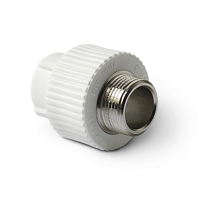 Муфта полипропиленовая комбинированная PRO AQUA PP-R НР белая (25-1/2), арт.PA23012P Муфта полипропиленовая комбинированная PRO AQUA PP-R НР белая (25-1/2), арт.PA23012P