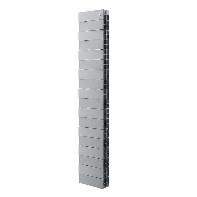 Биметаллический секционный радиатор отопления Royal Thermo PianoForte Tower Silver Satin 200 / 18 секций нижнее подключение Биметаллический секционный радиатор отопления Royal Thermo PianoForte Tower Silver Satin 200 / 18 секций нижнее подключение