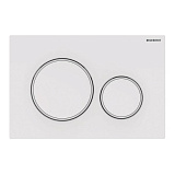 Панель смыва Geberit Sigma 20, для унитаза, белый матовый, клавиши круглые