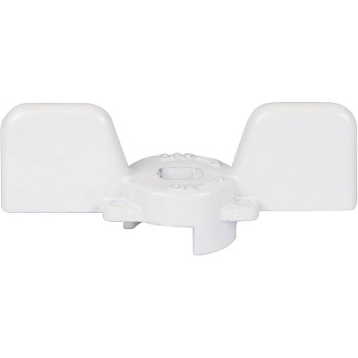Ручка-бабочка Stout для полнопроходных шаровых кранов 1/2 и 3/4 дюйма, белая Ручка-бабочка Stout для полнопроходных шаровых кранов 1/2 и 3/4 дюйма, белая