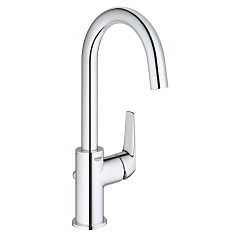 Смеситель для раковины Grohe BauFlow с донным клапаном, L-Size, хром