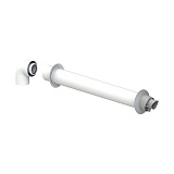 Комплект дымохода с отводом Cox Geelen 87 D=60/100 мм, L=955 мм, ECONEXT PP/Galvanised