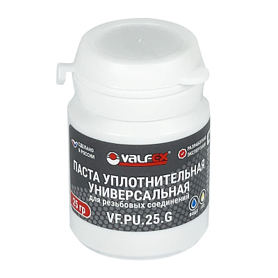 Паста уплотнительная Valfex универсальная 25 г (вода, газ) Паста уплотнительная Valfex универсальная 25 г (вода, газ)