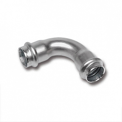 Отвод Sanha 9002A, 90 гр. ВПр-ВПр, нержавеющая сталь, 15