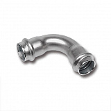 Отвод Sanha 9002A, 90 гр. ВПр-ВПр, нержавеющая сталь, 28