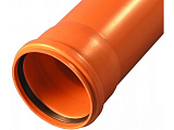 Труба для наружной канализации Valfex D160 с раструбом L=4 м (160x4000) рыжая