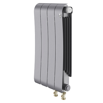 Биметаллический секционный радиатор отопления Royal Thermo Infinity 500 V Серебристый / 4 секции Биметаллический секционный радиатор отопления Royal Thermo Infinity 500 V Серебристый / 4 секции