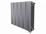 Биметаллический секционный радиатор отопления Royal Thermo Pianoforte Silver Satin 500 / 10 секций нижнее правое подключение