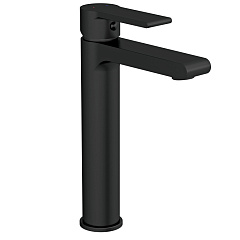 Смеситель для раковины Cersanit BRASKO BLACK, черный, клик клак, высокий