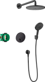 Душевой комплект Hansgrohe Set 8 в 1 (27623670+27413670+26530670+15743670+01800180+28331670+27454670+28272670), матовый черный 27959670