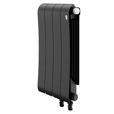 Биметаллический секционный радиатор отопления Royal Thermo Infinity 500 V Чёрный / 4 секции Биметаллический секционный радиатор отопления Royal Thermo Infinity 500 V Чёрный / 4 секции