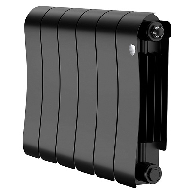 Биметаллический секционный радиатор отопления Royal Thermo Infinity 300 Чёрный / 6 секций Биметаллический секционный радиатор отопления Royal Thermo Infinity 300 Чёрный / 6 секций