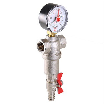 Фильтр промывной VALTEC 1/2, каскадный (500 и 100) (VT.390.N.04)