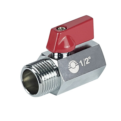 Кран шаровой Valfex MINI ВР3/8хНР3/8 никелированный Кран шаровой Valfex MINI ВР3/8хНР3/8 никелированный
