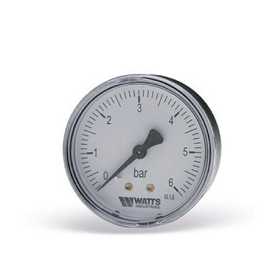 Манометр Watts F+R100 50/6, аксиальный Манометр Watts F+R100 50/6, аксиальный