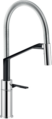 Смеситель для кухни Nobili Heron с душем, Chrome and Velvet black HR125300CB