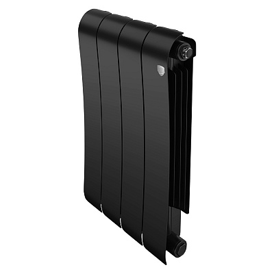 Биметаллический секционный радиатор отопления Royal Thermo Infinity 500 Чёрный / 1 секция Биметаллический секционный радиатор отопления Royal Thermo Infinity 500 Чёрный / 1 секция