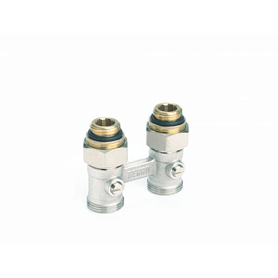 Блок шаровых кранов Rehau с соединительным ниппелем G 1/2 x G 3/4, прямой Блок шаровых кранов Rehau с соединительным ниппелем G 1/2 x G 3/4, прямой