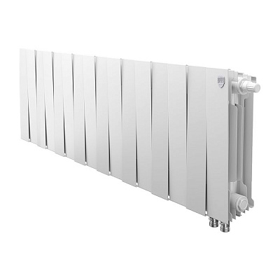 Биметаллический секционный радиатор отопления Royal Thermo PianoForte Bianco Traffico 300 / 16 секций нижнее правое подключение Биметаллический секционный радиатор отопления Royal Thermo PianoForte Bianco Traffico 300 / 16 секций нижнее правое подключение
