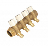 Коллектор Uponor Q E КОЛЛЕКТОР SH 1 НР/ВР С ВЕНТИЛЯМИ 4X16 Ц/Ц38ММ