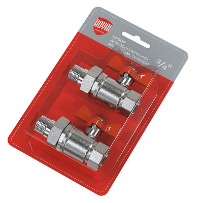 Набор кранов шаровых Royal Thermo OPTIMAL, 3/4, бабочка Набор кранов шаровых Royal Thermo OPTIMAL, 3/4, бабочка