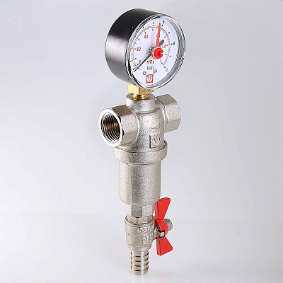 Фильтр промывной VALTEC 1/2, каскадный (500 и 100) (VT.390.N.04)