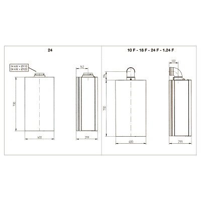 Настенный газовый двухконтурный котел отопления Baxi ECO-4S 10 F (7659668--)