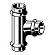 Тройник медный Viega Profipress с SC-Contur d=22, 22x22x22 (арт. 291 969)