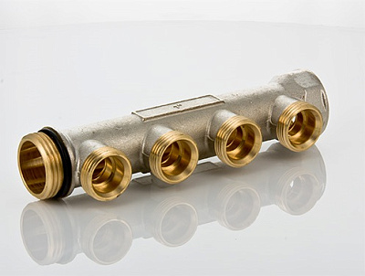Коллектор VALTEC 1х2 вых. Евроконус 3/4