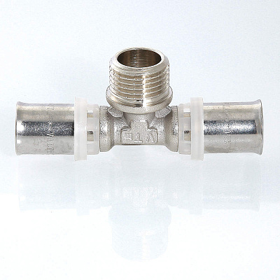 Тройник пресс с переходом на нар. р. VALTEC 20х1/2х16, VTm.233.N.200416