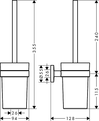 Ёршик Hansgrohe Logis Universal 41722000