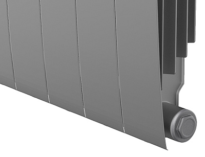 Биметаллический секционный радиатор отопления Royal Thermo Biliner Satin Silver 500 / 8 секций
