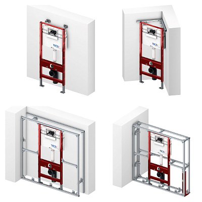 Застенный модуль TECE TECEprofil Uni 2.0, высота 1120 мм