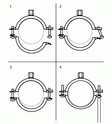 Хомут Walraven BIS KSB2 с вкладышем EPDM, 40-45 мм, M8/10
