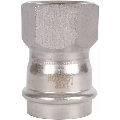 Переходник Rommer пресс 35х1, ВПр-ВР, нержавеющая сталь
