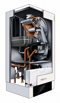 Настенный газовый конденсационный котел отопления одноконтурный Viessmann Vitodens 200-W Vitotronic 100 99 кВт Тип HC1B B2HAK09
